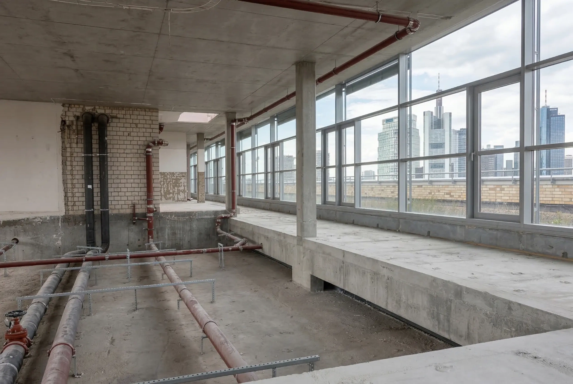 Rohbau mit Leitungen Frankfurt